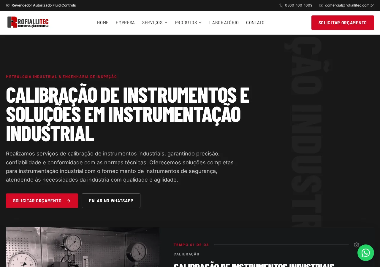 Página inicial do site Rofiallitec